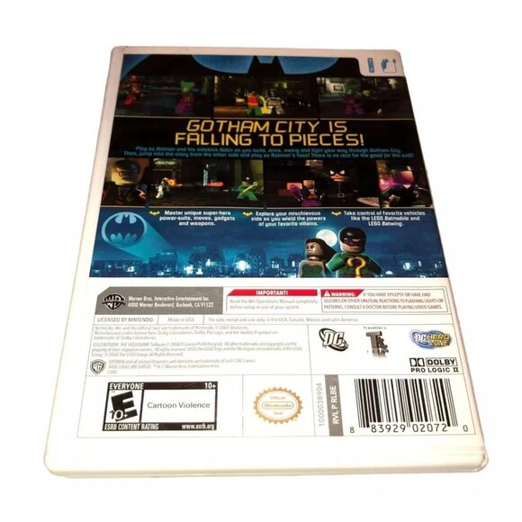 BATMAN THE VIDEO GAME LEGO NINTENDO Wii COMPLETE IN BOX - Picture 2 of 4